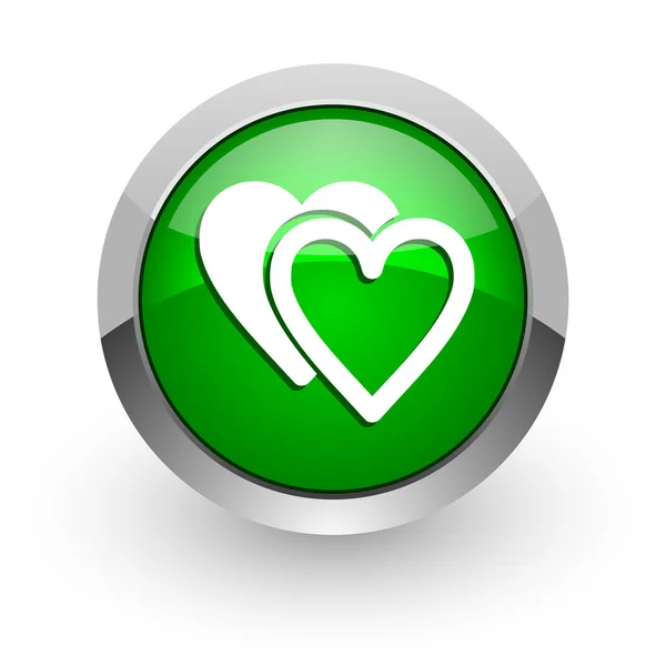 Love green gensy web icon — стоковое фото