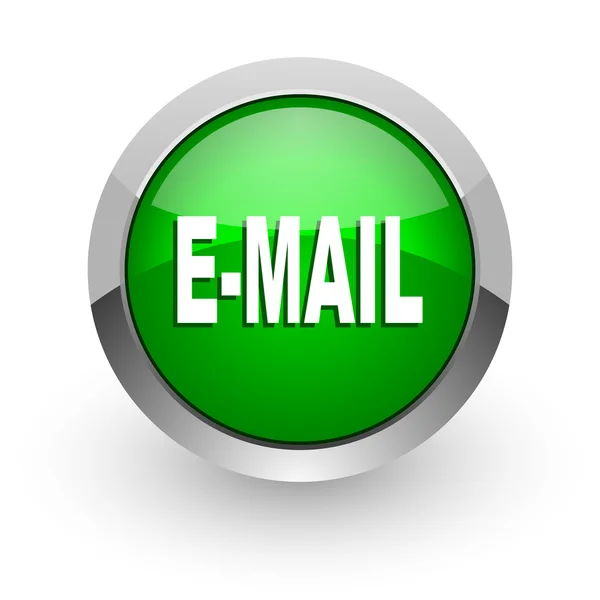 Email green glossy web icon — Stock Photo, Image