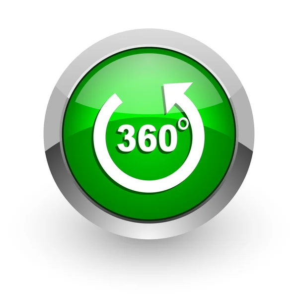 Panorama green glossy web icon — Stock Photo, Image