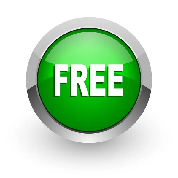 Free green glossy web icon — Stock Photo, Image