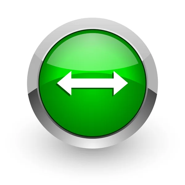 Arrow green glossy web icon — Stock Photo, Image