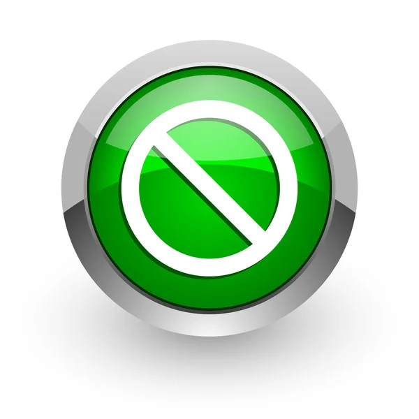 Access denied green glossy web icon — Stock Photo, Image