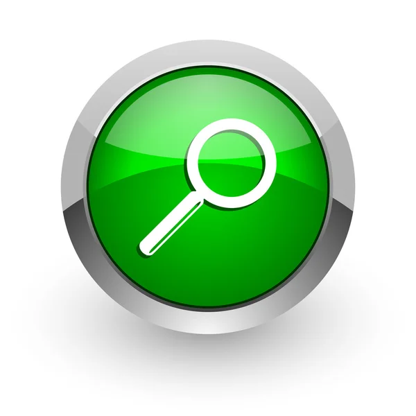 Поиск зеленый глянцевый иконка веб — стоковое фото