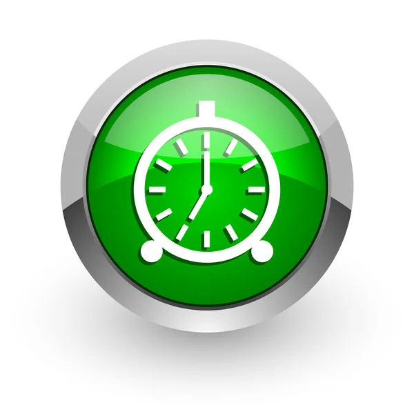 Alarma icono web brillante verde —  Fotos de Stock