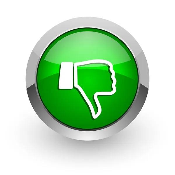 Dislike green glossy web icon — Stock Photo, Image