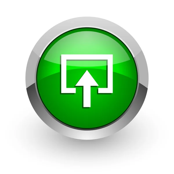 Enter green glossy web icon — Stock Photo, Image