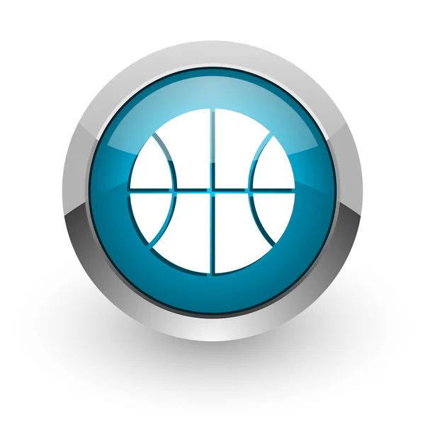 Ball blue glossy web icon — Stock Photo, Image