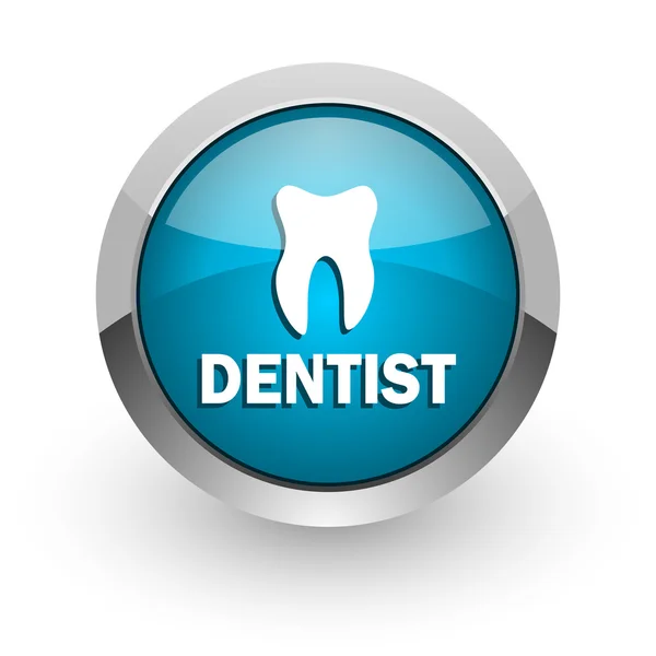 Dentista blu lucido icona web — Foto Stock