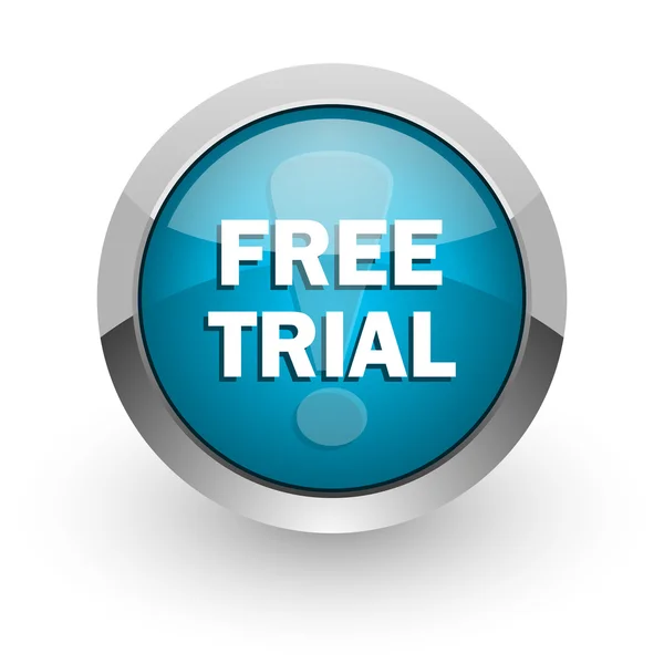 Free trial blue glossy web icon — Stock Photo, Image