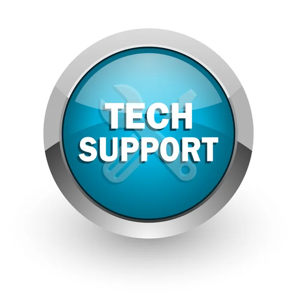 Technical support blue glossy web icon — Stock Photo, Image