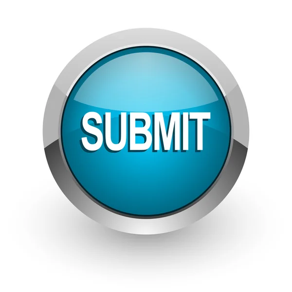 Submit blue glossy web icon — Stock Photo, Image