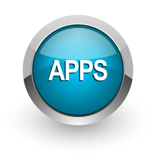 Apps kék fényes web ikon — Stock Fotó