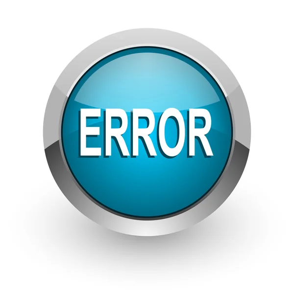 Error blue glossy web icon — Stock Photo, Image