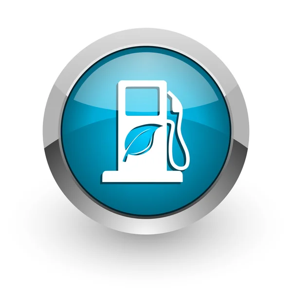 Biofuel blue glossy web icon — Stock Photo, Image