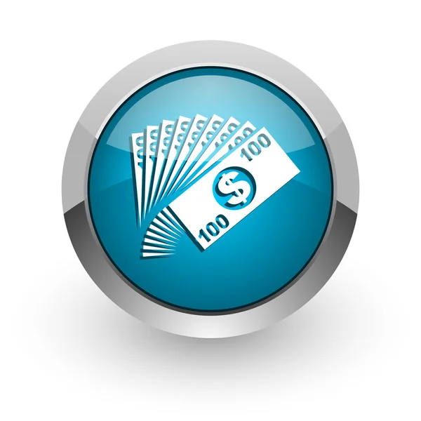 Money blue glossy web icon — Stock Photo, Image