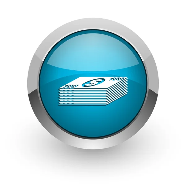 Money blue glossy web icon — Stock Photo, Image