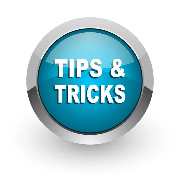 Tips tricks blue glossy web icon — Stock Photo, Image