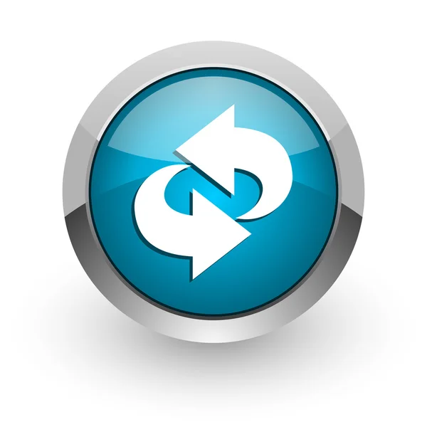 Rotation blue glossy web icon — Stock Photo, Image