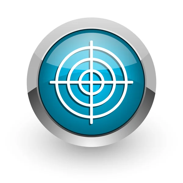 Target blue glossy web icon — Stock Photo, Image