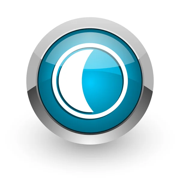 Moon blue glossy web icon — Stock Photo, Image