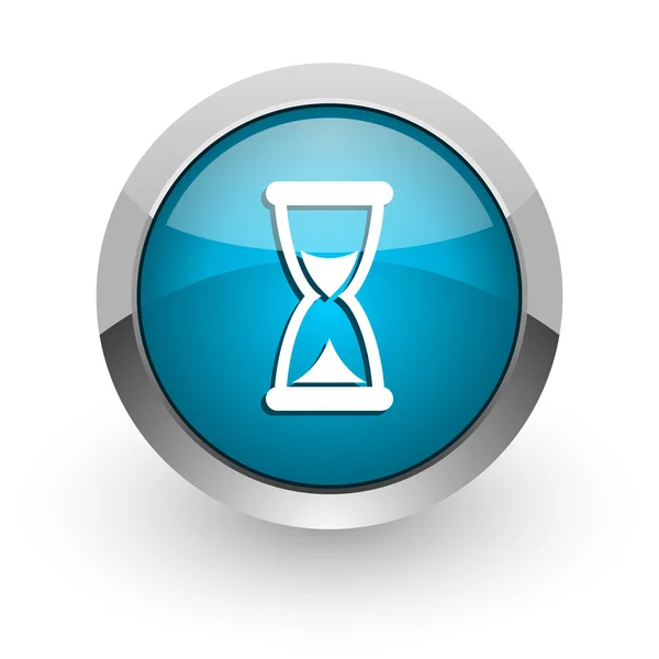 Time blue glossy web icon — Stock Photo, Image