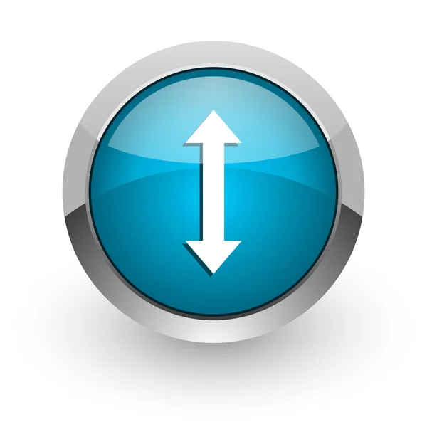 Freccia blu lucido icona web — Foto Stock