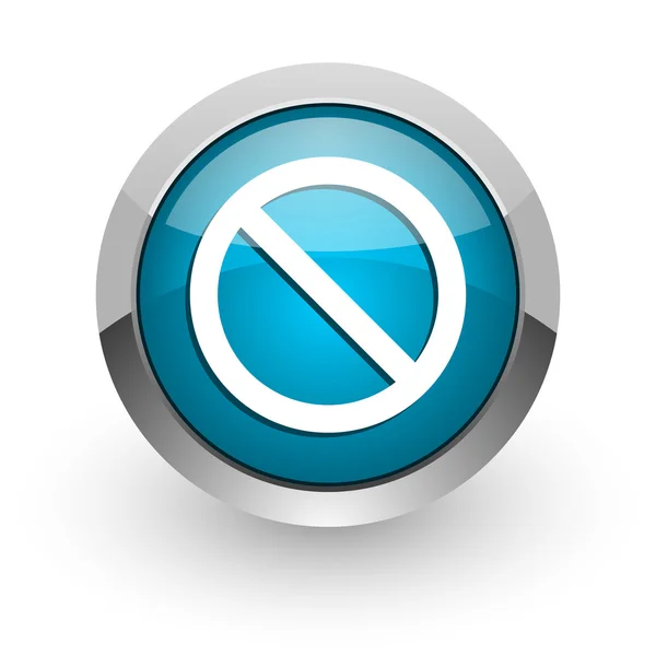Заблокирован доступ к синей иконке Интернета — стоковое фото