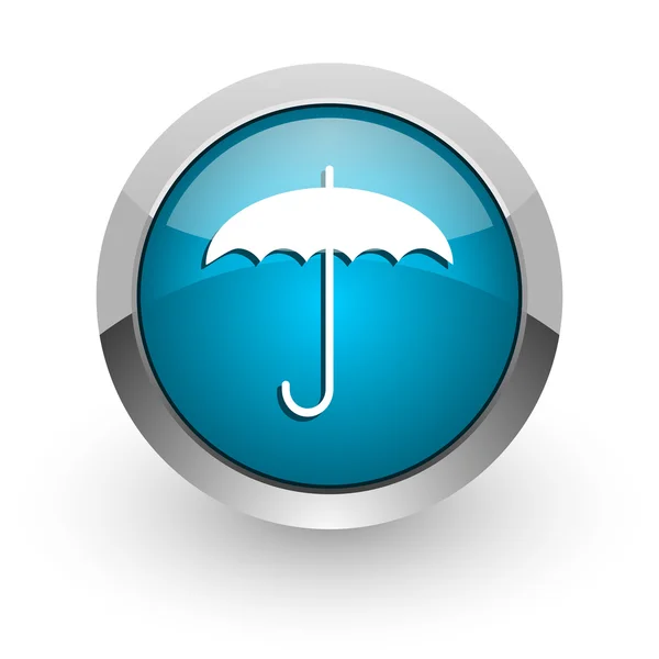 Umbrella blue glossy web icon — Stock Photo, Image