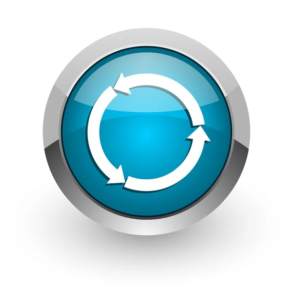 Refresh blue glossy web icon — Stock Photo, Image