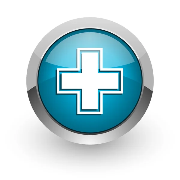 Pharmacy blue glossy web icon — Stock Photo, Image