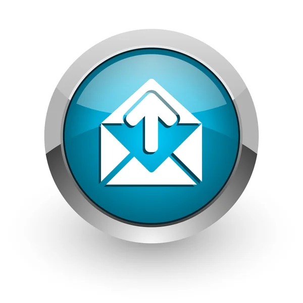 Email azul brillante icono web —  Fotos de Stock