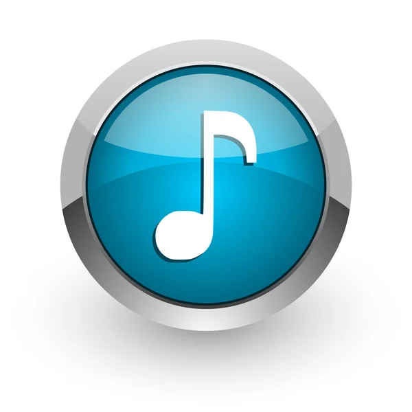 Music blue glossy web icon — Stock Photo, Image