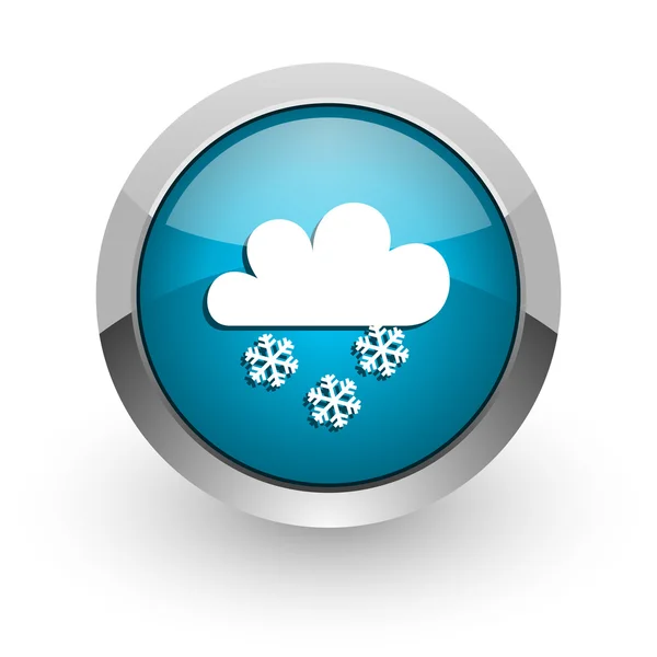 Сніговий синій глянсовий веб-іконка — стокове фото