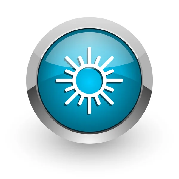 Sun niebieski WWW błyszczący ikona — Zdjęcie stockowe