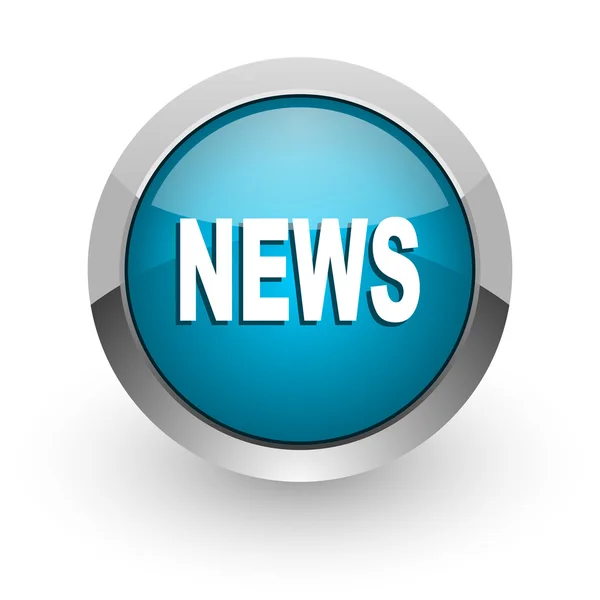 News blue glossy web icon — Stock Photo, Image