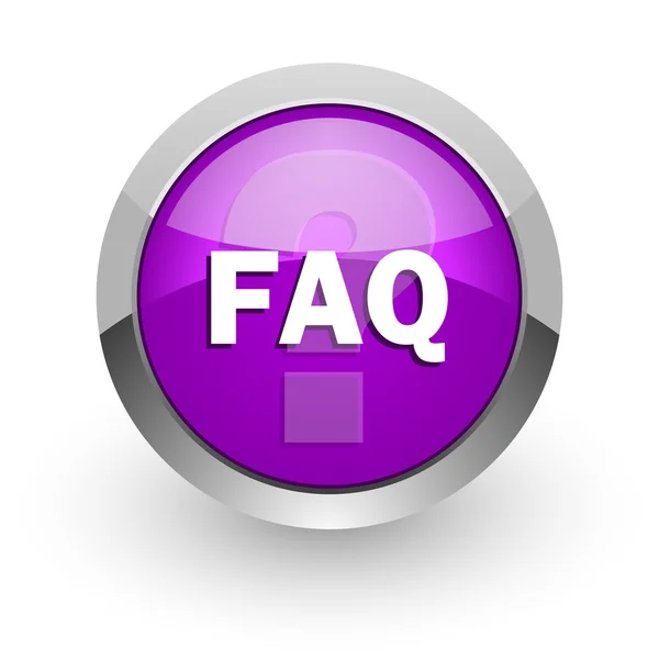 Faq pink glossy web icon — Stock Photo, Image