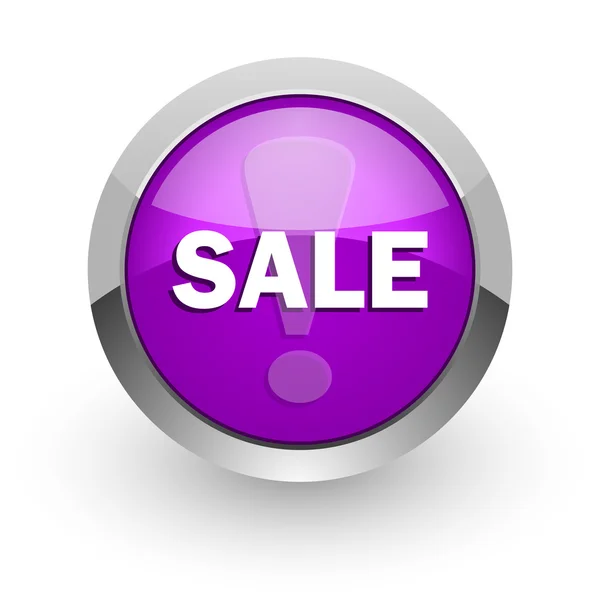 Försäljning rosa glansigt web-ikonen — Stockfoto