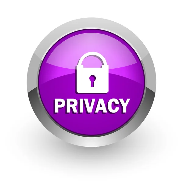 Roze glanzend web privacy-pictogram — Stockfoto