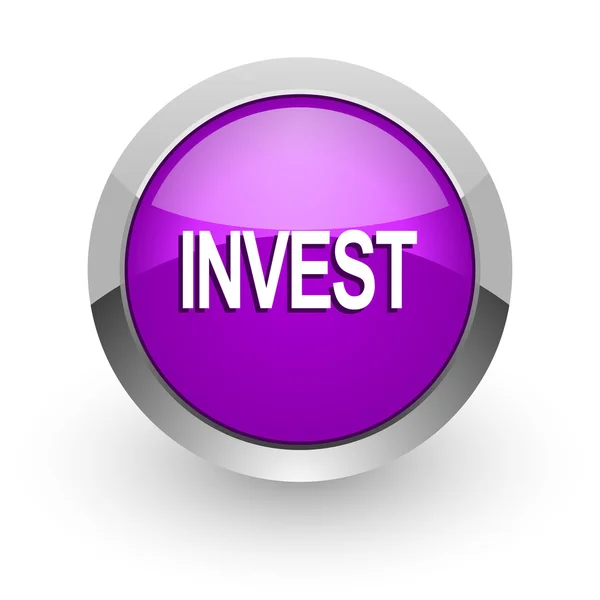 Investir rosa ícone web brilhante — Fotografia de Stock