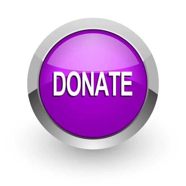 Pembe parlak web simgesi bağış — Stok fotoğraf