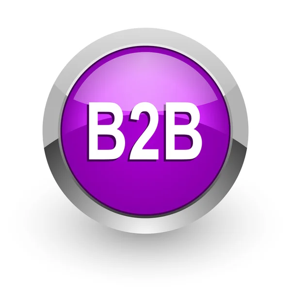 B2b rosa Hochglanz-Web-Symbol — Stockfoto