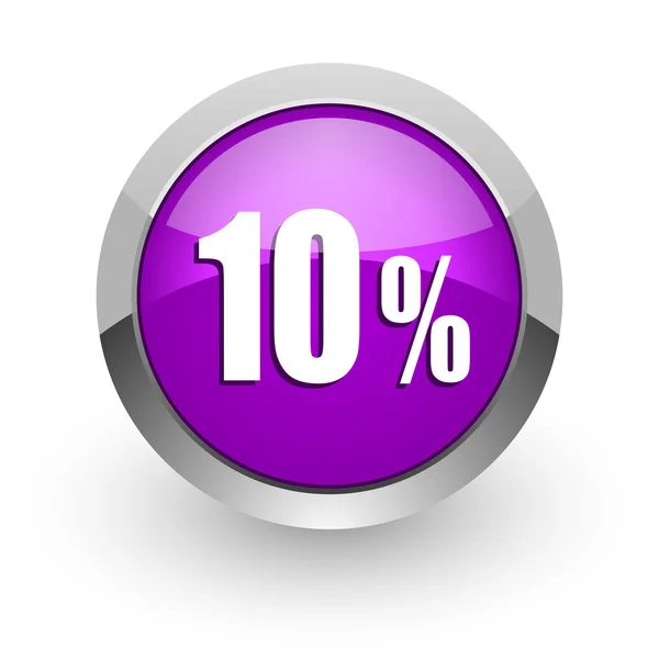 10 percent pink glossy web icon — Stock Photo, Image