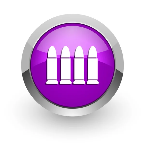 Ammunition pink glossy web icon — Stock Photo, Image