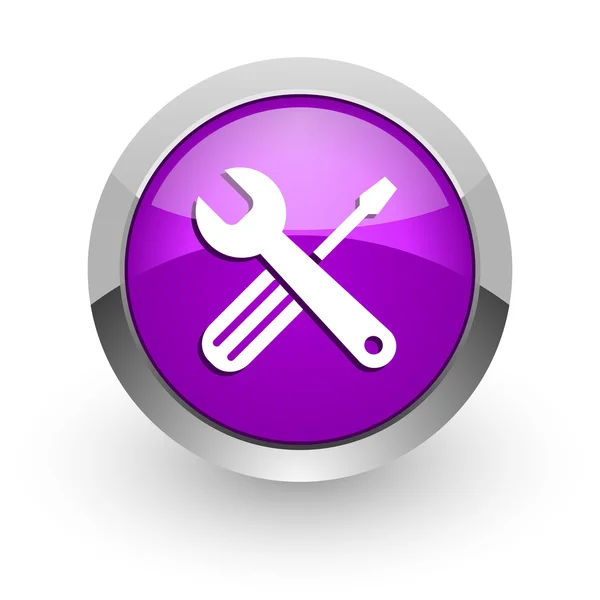 Tools pink glossy web icon — Stock Photo, Image