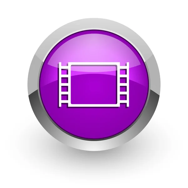 Movie pink glossy web icon — Stock Photo, Image