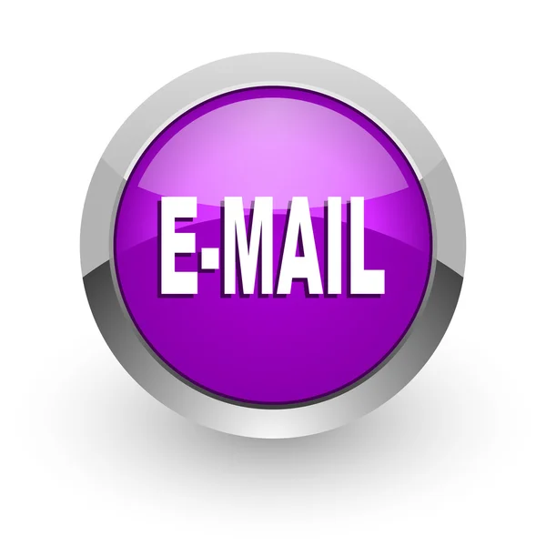 Email ikon web glossy pink — Stok Foto
