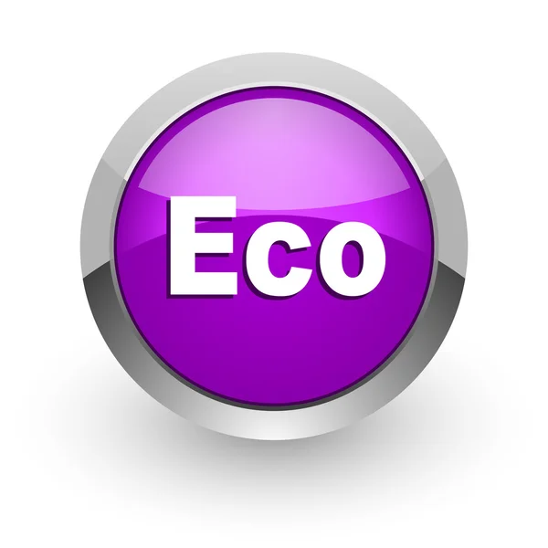 Eco rosa brillante icono web —  Fotos de Stock