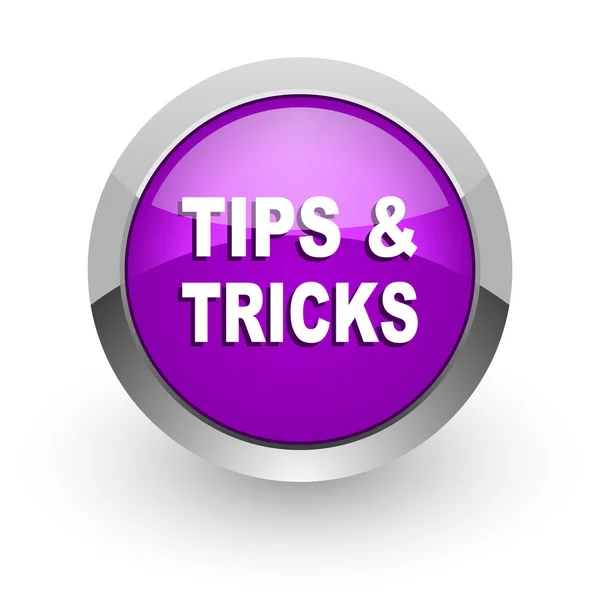 Tips tricks pink glossy web icon — Stock Photo, Image