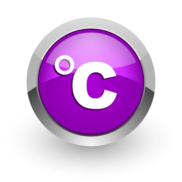 Celsius pembe parlak web simgesi — Stok fotoğraf