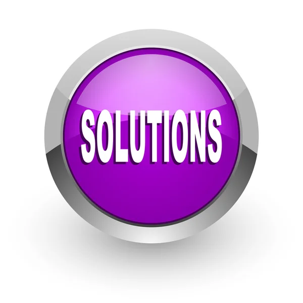 Solutions pink glossy web icon — Stock Photo, Image